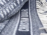 Sjaal dior, cashmere oblique fringed scarf - afbeelding 8 van  8