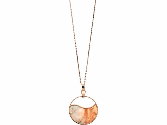 Skagen dames stainless steel parelmoer ketting - afbeelding 1 van  2