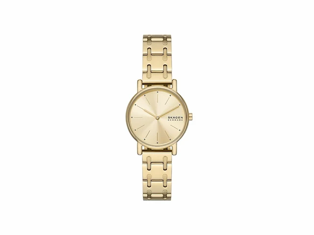 Skagen signature horloge voor dames quartz uurwerk met roestvrij stalen of leren band - afbeelding 1 van  4