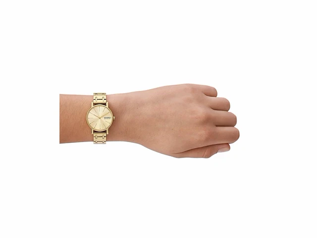 Skagen signature horloge voor dames quartz uurwerk met roestvrij stalen of leren band - afbeelding 4 van  4