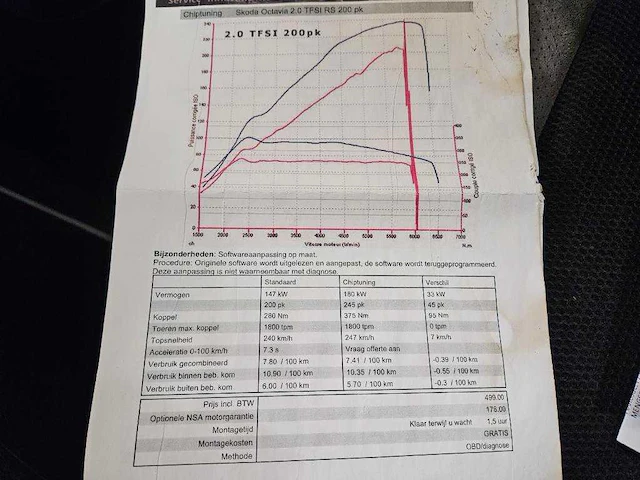 Skoda octavia 2.0 tfsi rs, 59-xj-jp - afbeelding 8 van  17