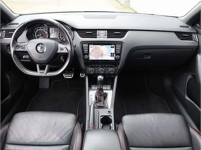 Skoda octavia combi rs 2.0 tsi 230pk automaat 2016 vol leer keyless memory canton dab 19inch, s-023-lh - afbeelding 6 van  40