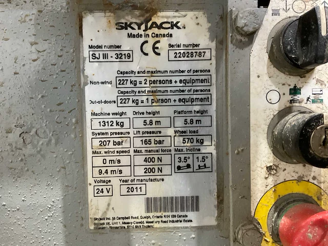 Skyjack - 2011 - sj lll-3219 - hoogwerker - afbeelding 20 van  20