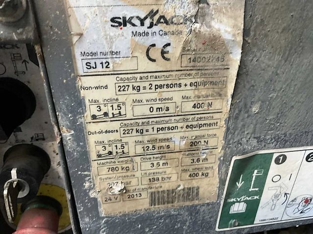 Skyjack - sj12 - hoogwerker - afbeelding 7 van  22