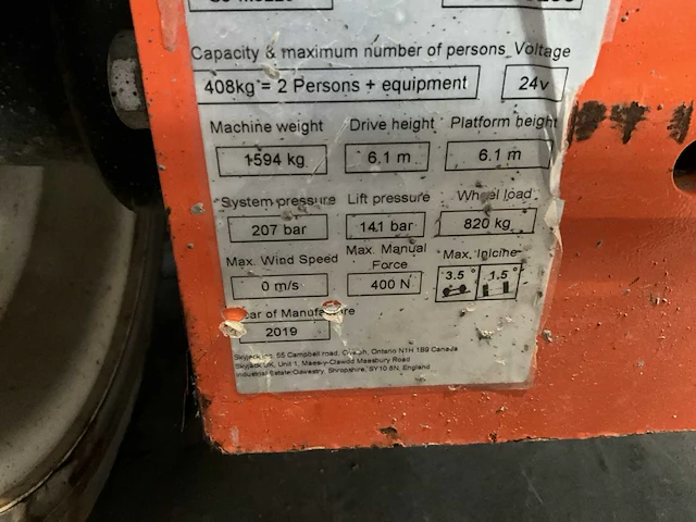 Skyjack - sjiii 3220 - hoogwerker - afbeelding 4 van  22