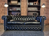 Slaapbank chesterfield, brighton, zwart - afbeelding 1 van  12