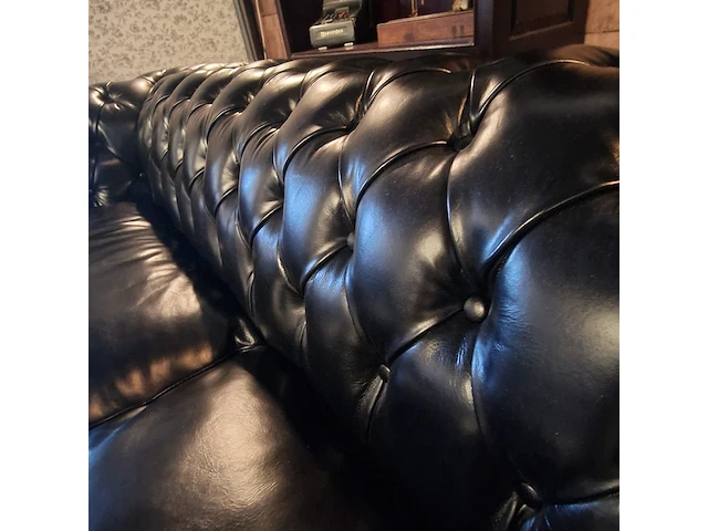Slaapbank chesterfield, brighton, zwart - afbeelding 8 van  12