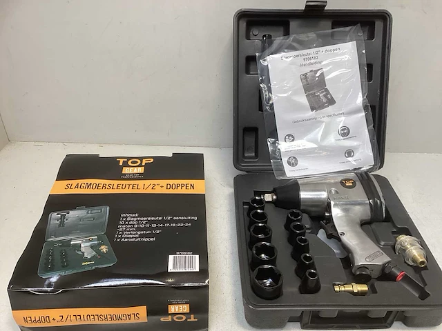 Slagmoersleutel 1/2” + 10x dop 9-27mm - afbeelding 1 van  4