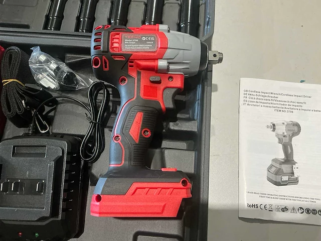 Slagmoersleutelset op accu - afbeelding 2 van  8