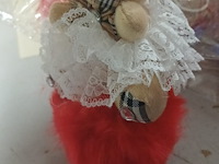 Sleutlhanger beertje rood wit 3 stuks - afbeelding 5 van  5