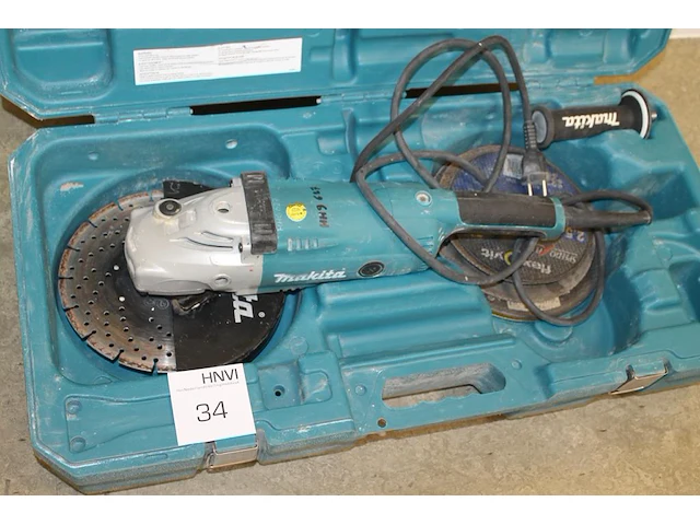 Slijptol makita ga9020r met diamantschijf in koffer. - afbeelding 2 van  2