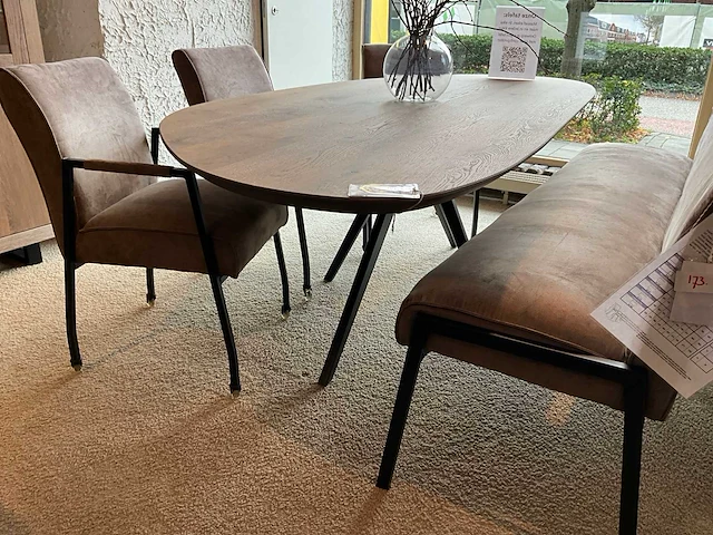Slipper eiken eetkamertafel - afbeelding 1 van  7