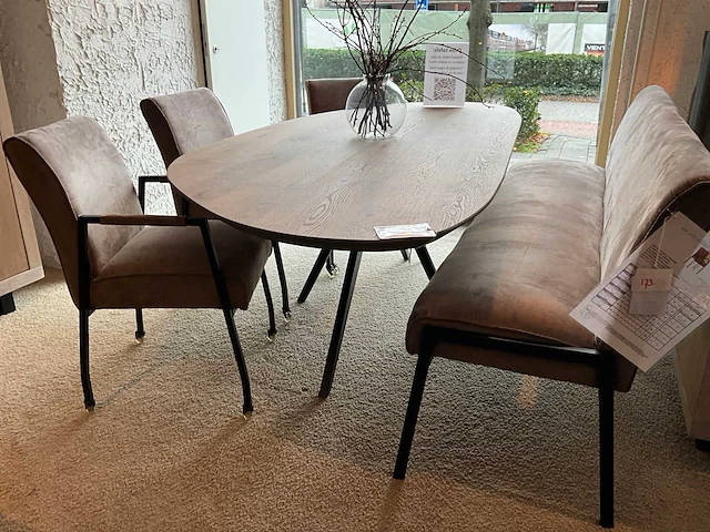 Slipper eiken eetkamertafel - afbeelding 2 van  7