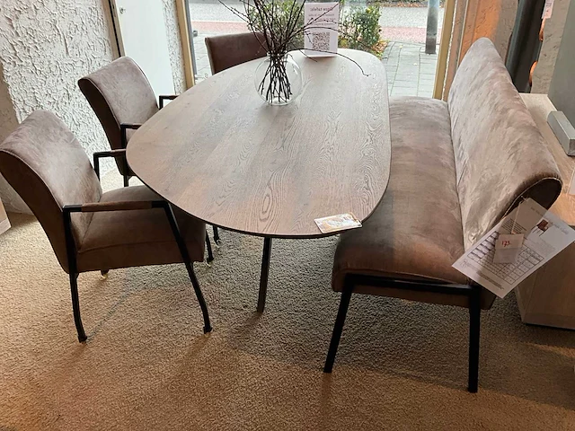 Slipper eiken eetkamertafel - afbeelding 3 van  7