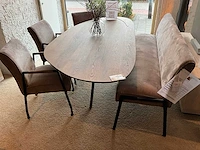 Slipper eiken eetkamertafel - afbeelding 3 van  7