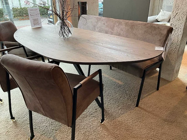 Slipper eiken eetkamertafel - afbeelding 5 van  7