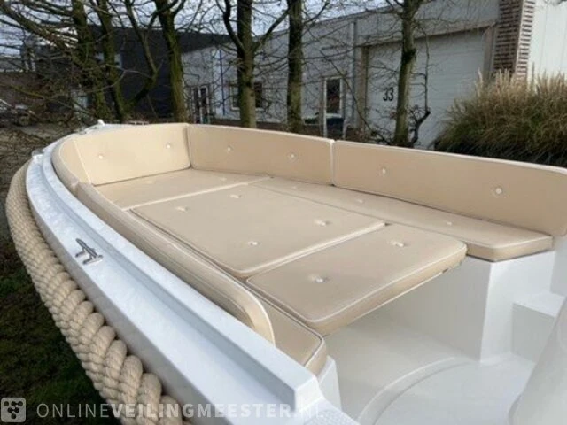 Sloep / console boot met 15 pk 4 takt mercury motor searider, 500 retro, bouwjaar 2021 - afbeelding 8 van  16