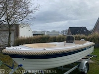 Sloep / console boot met 15 pk 4 takt mercury motor searider, 500 retro, bouwjaar 2021