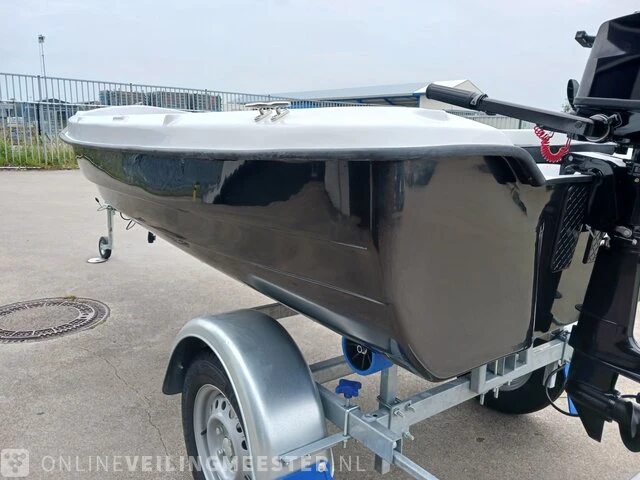 Sloep met buitenboordmotor 4 pk tohatsu, trailer en kussenset seafinder, 370, blauw, bouwjaar 2021 - afbeelding 3 van  36