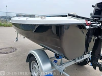 Sloep met buitenboordmotor 4 pk tohatsu, trailer en kussenset seafinder, 370, blauw, bouwjaar 2021 - afbeelding 3 van  36