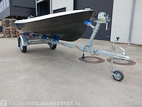 Sloep met buitenboordmotor 4 pk tohatsu, trailer en kussenset seafinder, 370, blauw, bouwjaar 2021 - afbeelding 11 van  36