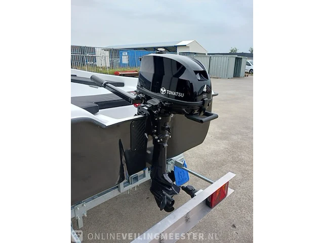 Sloep met buitenboordmotor 4 pk tohatsu, trailer en kussenset seafinder, 370, blauw, bouwjaar 2021 - afbeelding 22 van  36