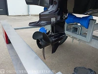 Sloep met buitenboordmotor 4 pk tohatsu, trailer en kussenset seafinder, 370, blauw, bouwjaar 2021 - afbeelding 25 van  36