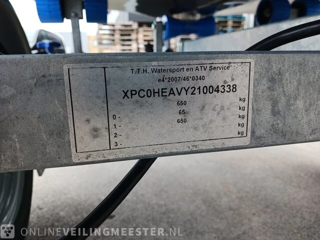 Sloep met buitenboordmotor 4 pk tohatsu, trailer en kussenset seafinder, 370, blauw, bouwjaar 2021 - afbeelding 29 van  36