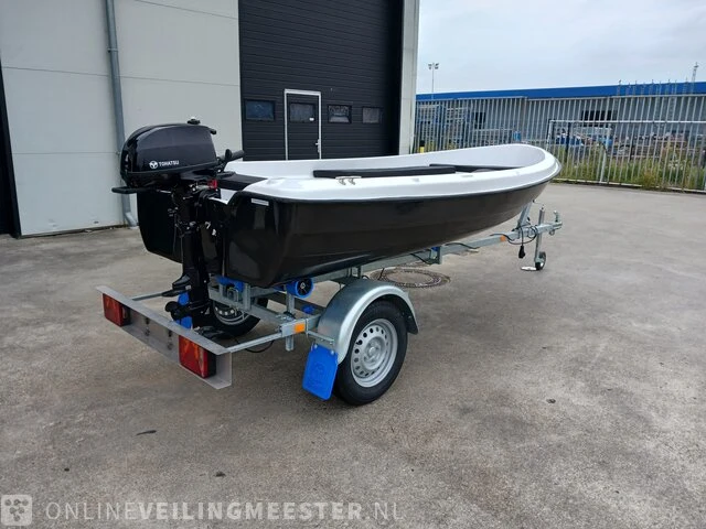 Sloep met buitenboordmotor 4 pk tohatsu, trailer en kussenset seafinder, 370, blauw, bouwjaar 2021 - afbeelding 23 van  36