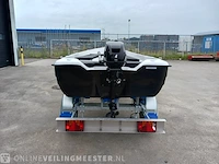 Sloep met buitenboordmotor 4 pk tohatsu, trailer en kussenset seafinder, 370, blauw, bouwjaar 2021 - afbeelding 31 van  36