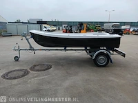 Sloep met buitenboordmotor 4 pk tohatsu, trailer en kussenset seafinder, 370, blauw, bouwjaar 2021 - afbeelding 33 van  36