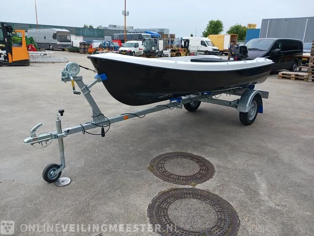 Sloep met buitenboordmotor 4 pk tohatsu, trailer en kussenset seafinder, 370, blauw, bouwjaar 2021 - afbeelding 34 van  36