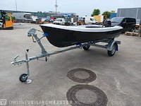 Sloep met buitenboordmotor 4 pk tohatsu, trailer en kussenset seafinder, 370, blauw, bouwjaar 2021 - afbeelding 34 van  36
