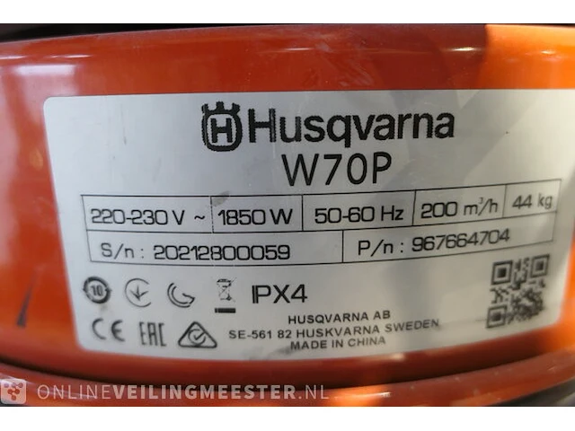 Slurry-, slib-, en vloeistofzuiger husqvarna, w70p, bouwjaar 2021 - afbeelding 5 van  7