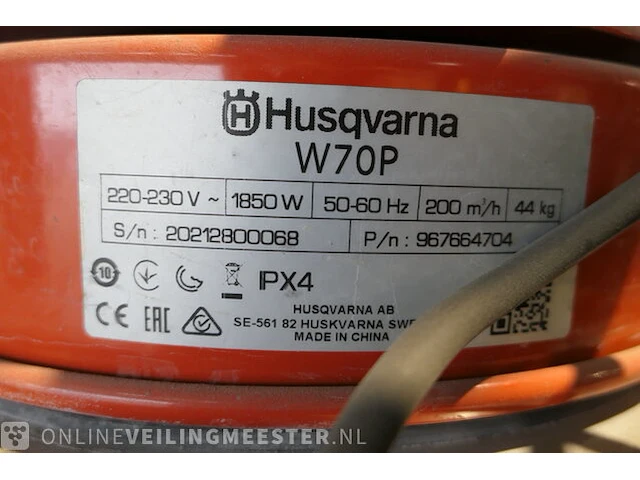 Slurry-, slib-, en vloeistofzuiger husqvarna, w70p, bouwjaar 2021 - afbeelding 7 van  9