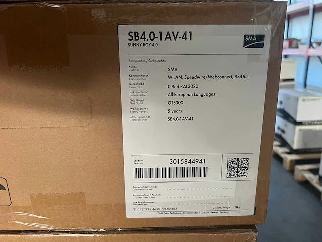 Sma - sb4.0-1av-41 - omvormer - afbeelding 2 van  2