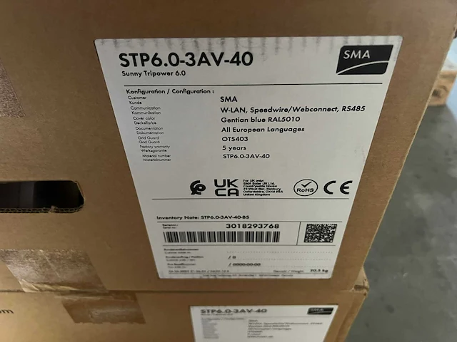 Sma - stp6.0-3av-40 - omvormer - afbeelding 2 van  2