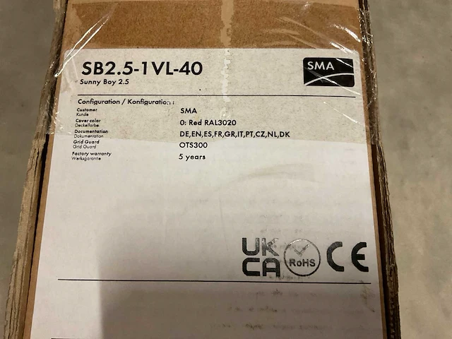 Sma sunny boy 2.5 (sb2.5-1vl-40) omvormer - afbeelding 2 van  3