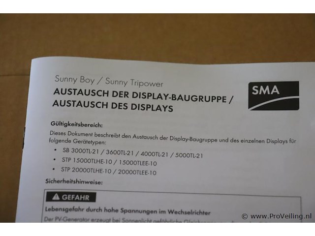 Sma sunny boy / sunny tripower display - afbeelding 2 van  2