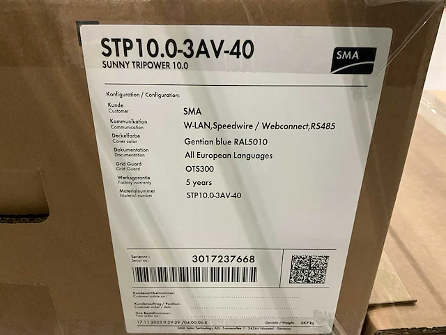 Sma sunny tripower 10.0 omvormer (3x) - afbeelding 3 van  3