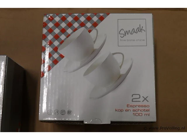 Smaak espresso kop en schotel set - 4 dozen á 2 stuks - afbeelding 2 van  4