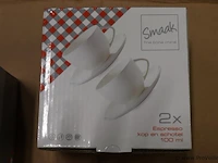 Smaak espresso kop en schotel set - 4 dozen á 2 stuks - afbeelding 2 van  4