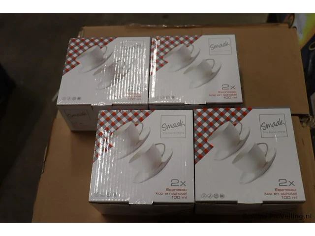 Smaak espresso kop en schotel set - 4 dozen á 2 stuks - afbeelding 1 van  4