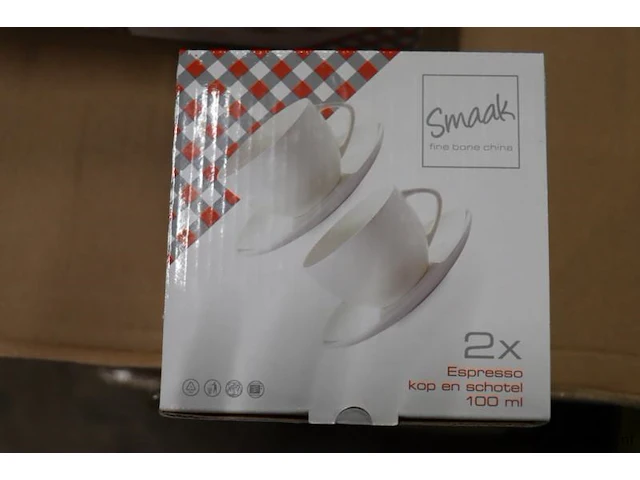 Smaak espresso kop en schotel set - 8 dozen á 2 stuks - afbeelding 2 van  4