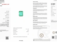 Smaragd - 4,36ct ( igi gecertificeerd ) , groen, 2025 - afbeelding 5 van  5