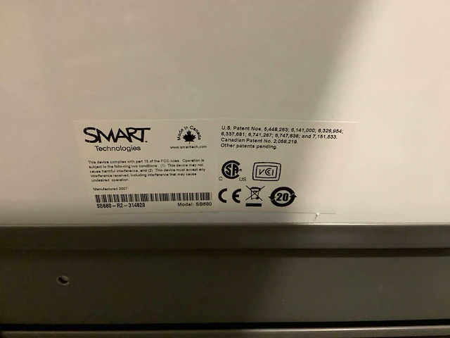 Smart board sb680 whiteboards (2x) - afbeelding 4 van  6