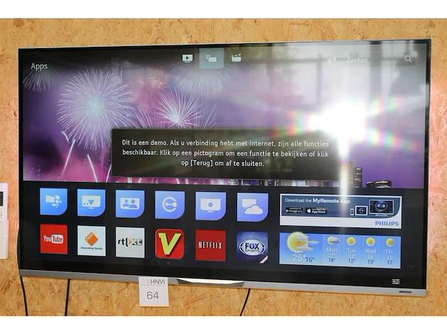 Smart tv philips 43 inch met muurbeugel en afstandsbediening. - afbeelding 1 van  2