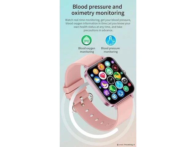 Smart watch rose goud - afbeelding 1 van  1