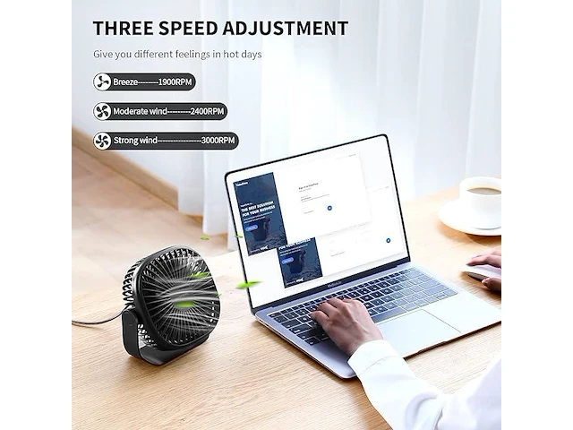 Smartdevil kleine usb-bureauventilator - afbeelding 2 van  3