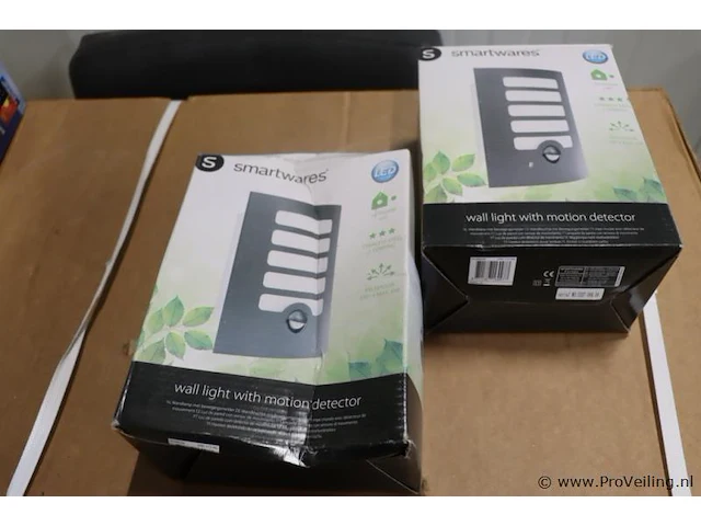 Smartwares wandverlichting met bewegingsmelder - 2 stuks - afbeelding 1 van  5